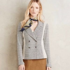 Anthropologie Saturday Sunday Milica Tweed Cotton Knit Blazer Jacket XS